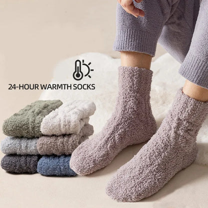 Flauschige Socken für den Winter